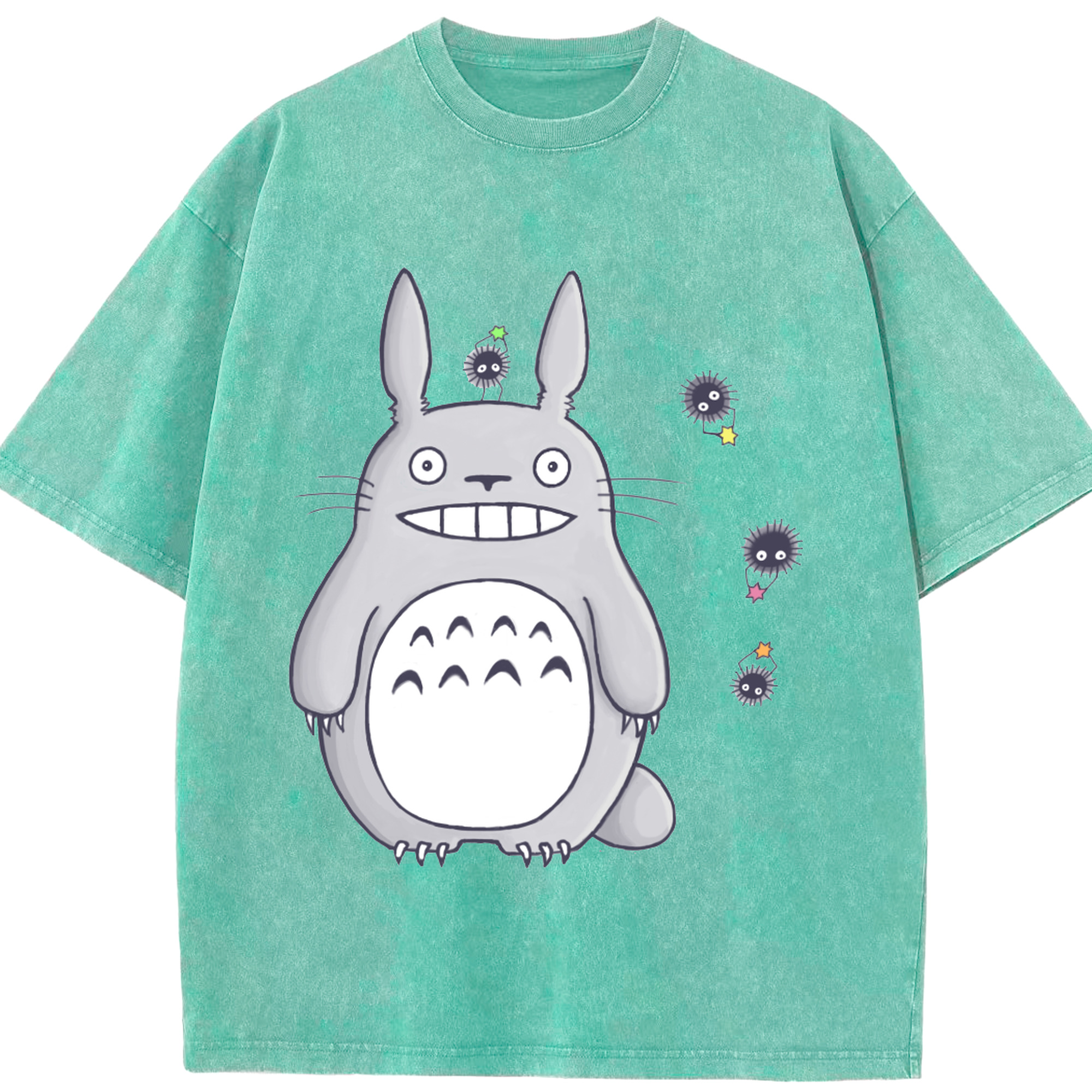 （画像用） となりのトトロ 草壁メイ 草壁サツキ My Neighbor Totoro Satsuki Kusakabe Mei Kusakabe 綿100% ヴィンテージ風 半袖Tシャツ（フロントプリント）
